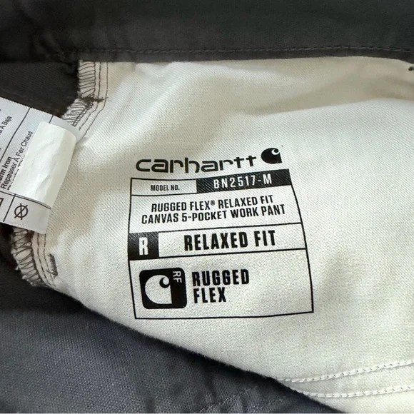 NWT Carhartt Men's Straight Relaxed Fit Gray Jeans - Picture 10 of 15